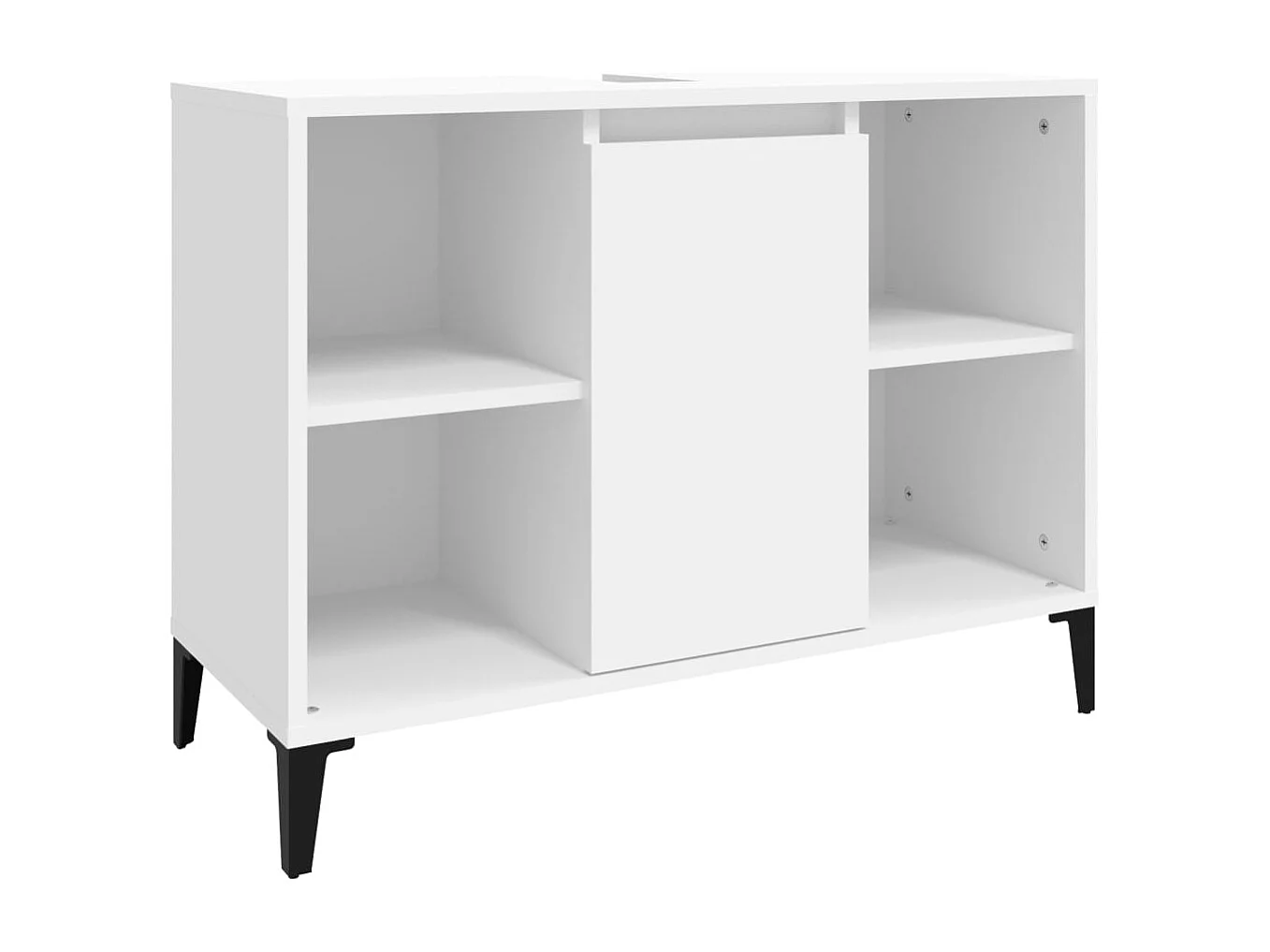 Ensemble de meubles salle de bain 3 pcs blanc bois d'ingénierie