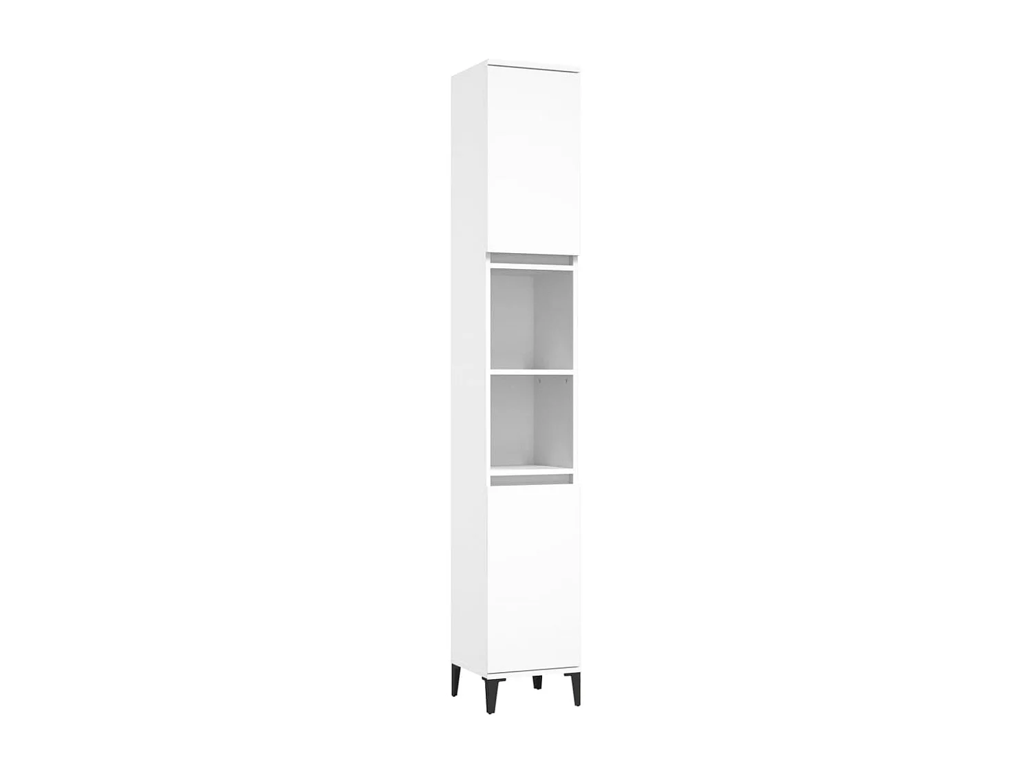 Ensemble de meubles salle de bain 3 pcs blanc bois d'ingénierie