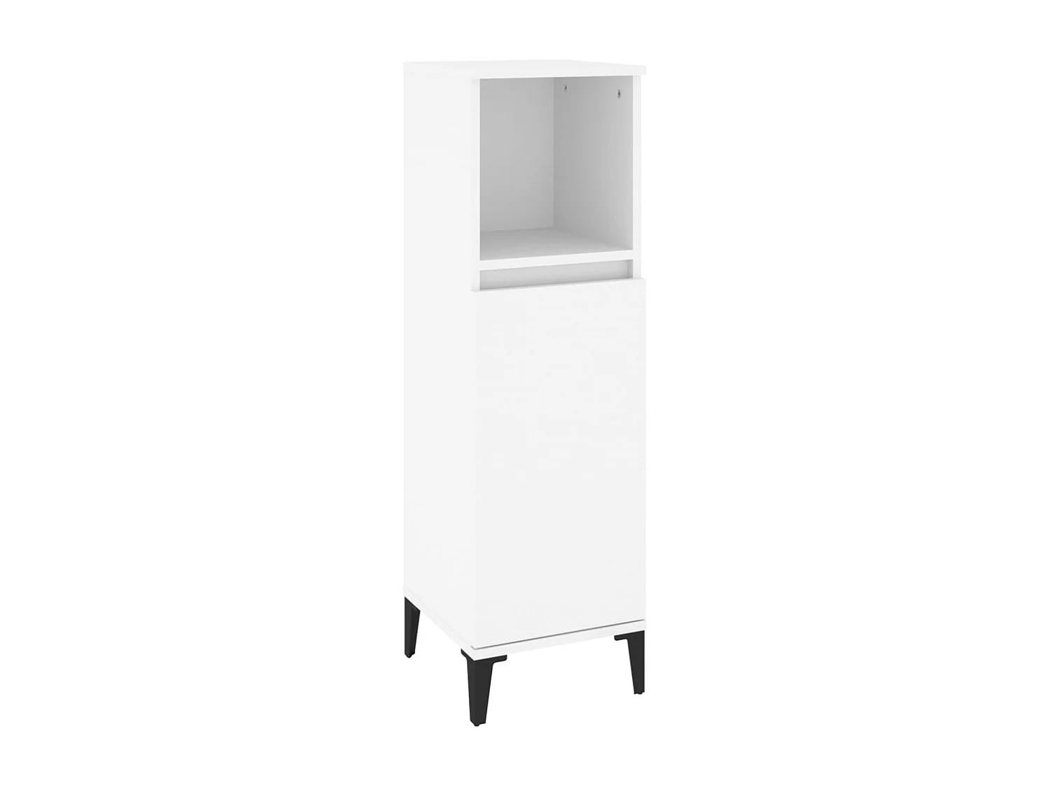 Ensemble de meubles salle de bain 3 pcs blanc bois d'ingénierie