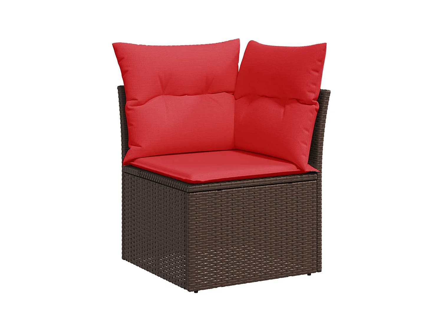 Set Divani Giardino 11 pz con Cuscini Polyrattan Marrone Acacia