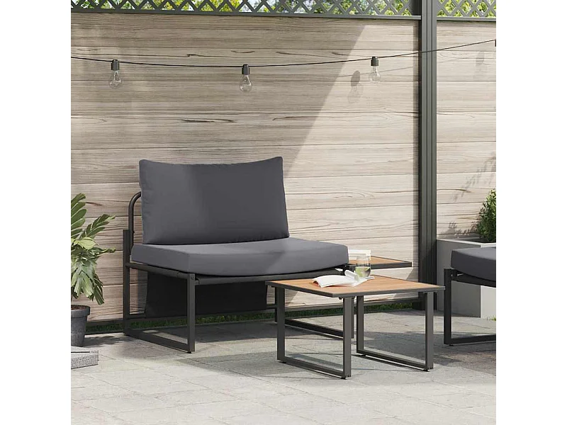 Ensemble de canapé de jardin 2 pcs Anthracite Acier