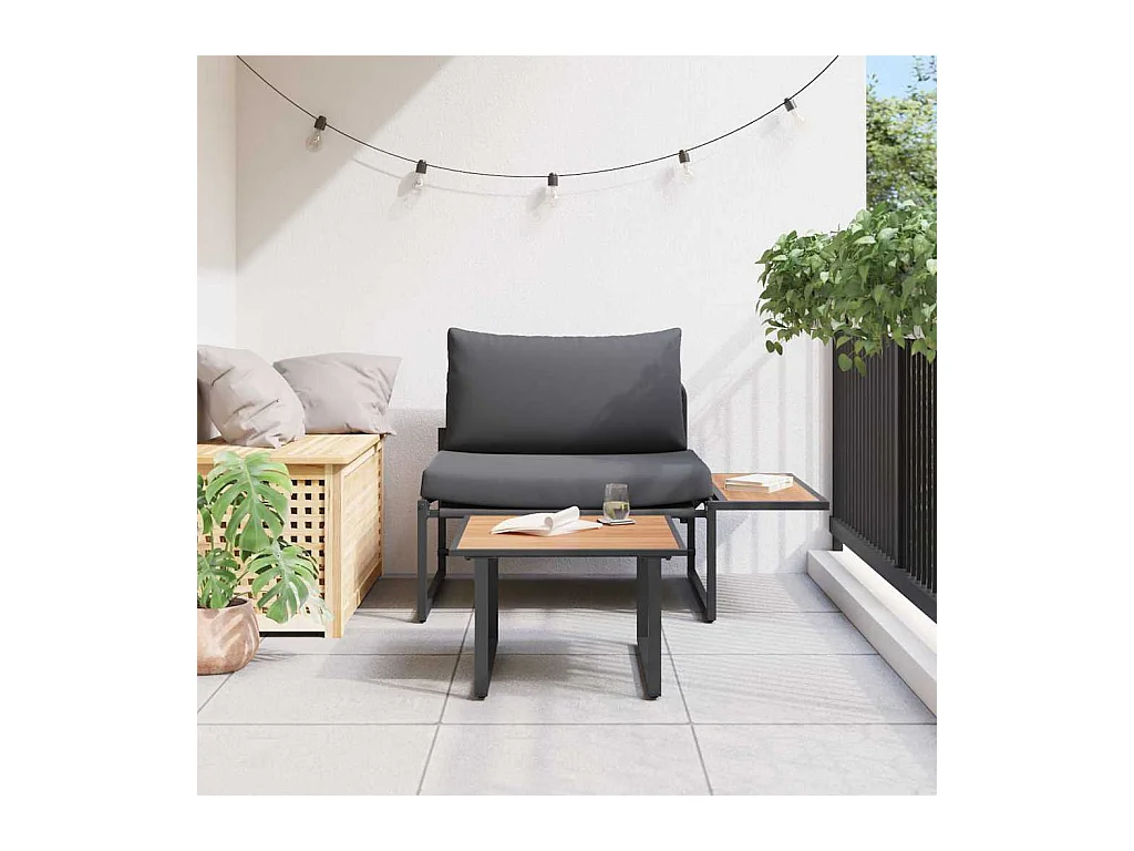 Ensemble de canapé de jardin 2 pcs Anthracite Acier