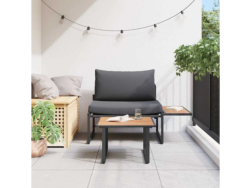 Ensemble de canapé de jardin 2 pcs Anthracite Acier