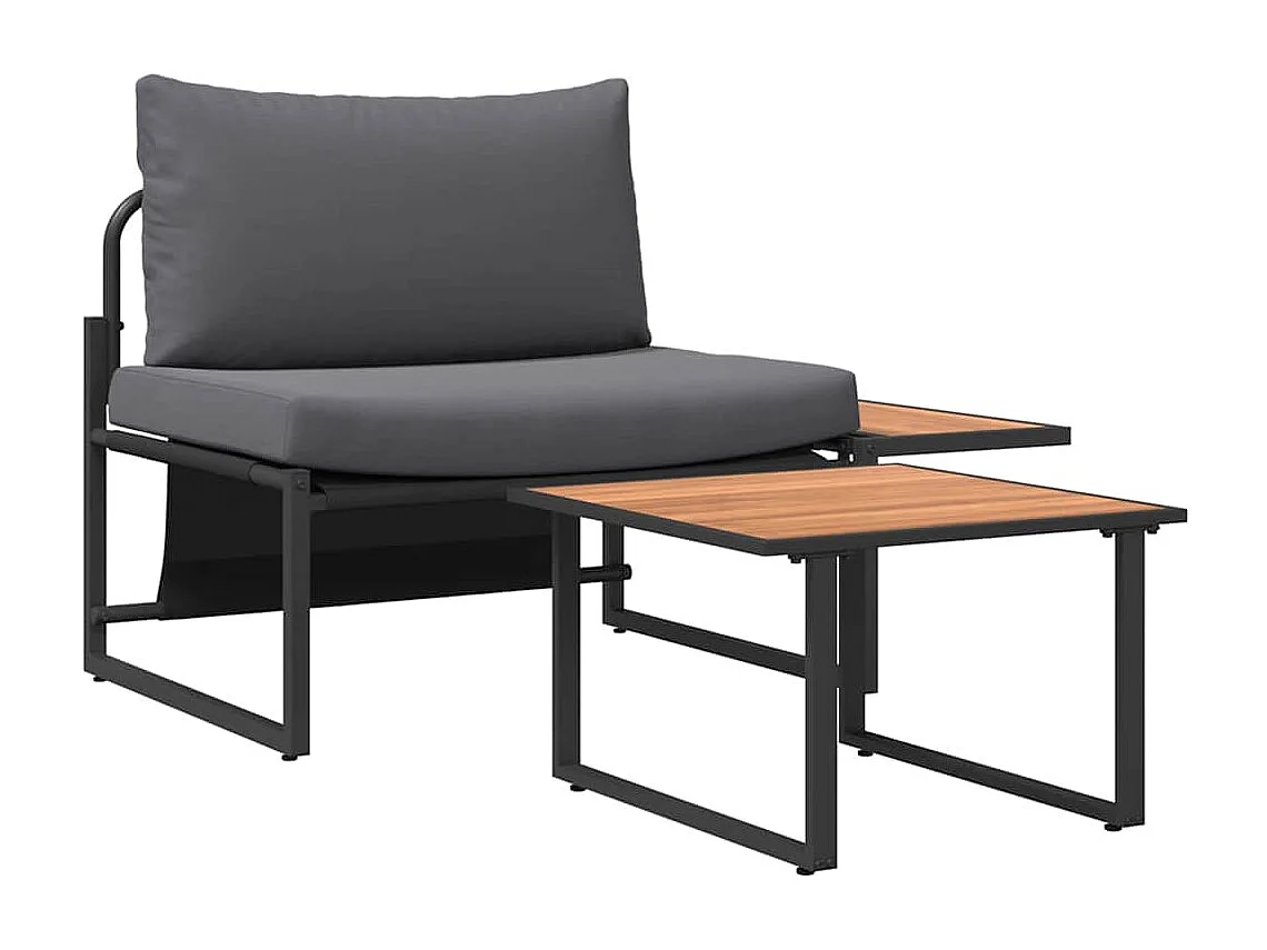 Ensemble de canapé de jardin 2 pcs Anthracite Acier