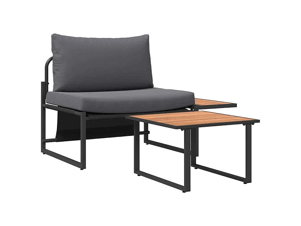 Ensemble de canapé de jardin 2 pcs Anthracite Acier