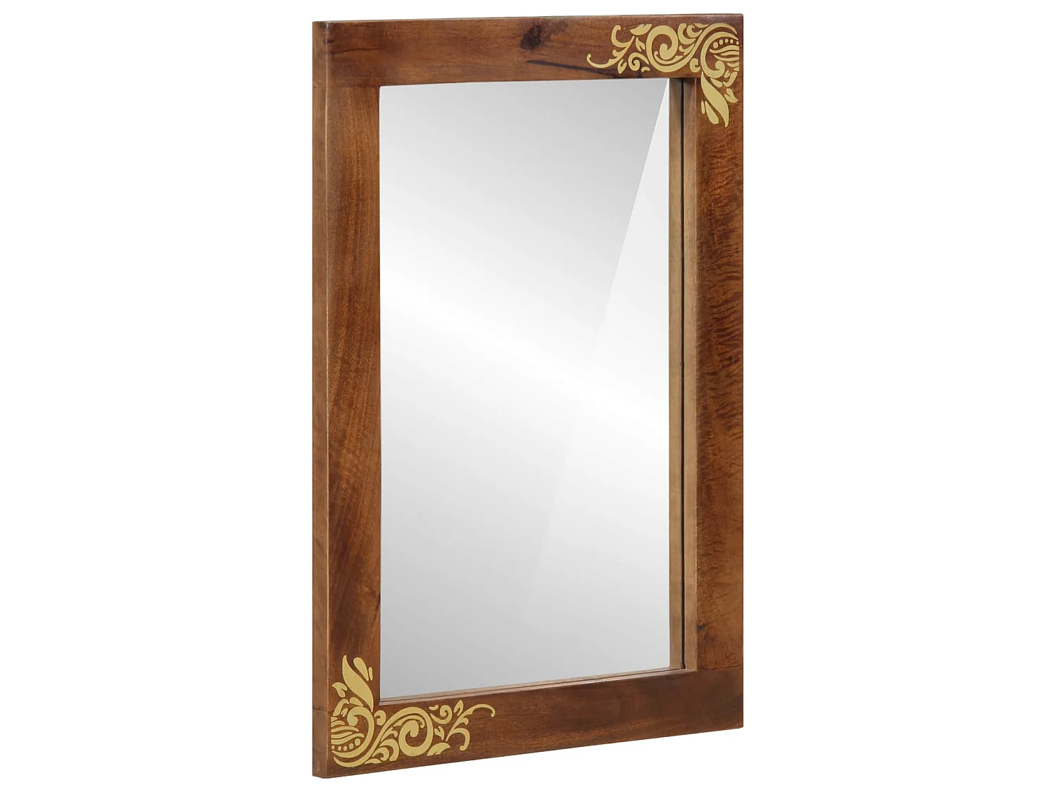 Badezimmerschrank-Set mit Tür 2 pcs Honigbraun Massivholz Mango
