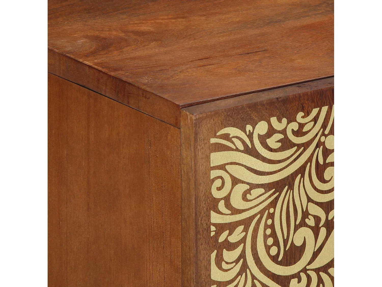 Badezimmerschrank-Set mit Tür 2 pcs Honigbraun Massivholz Mango