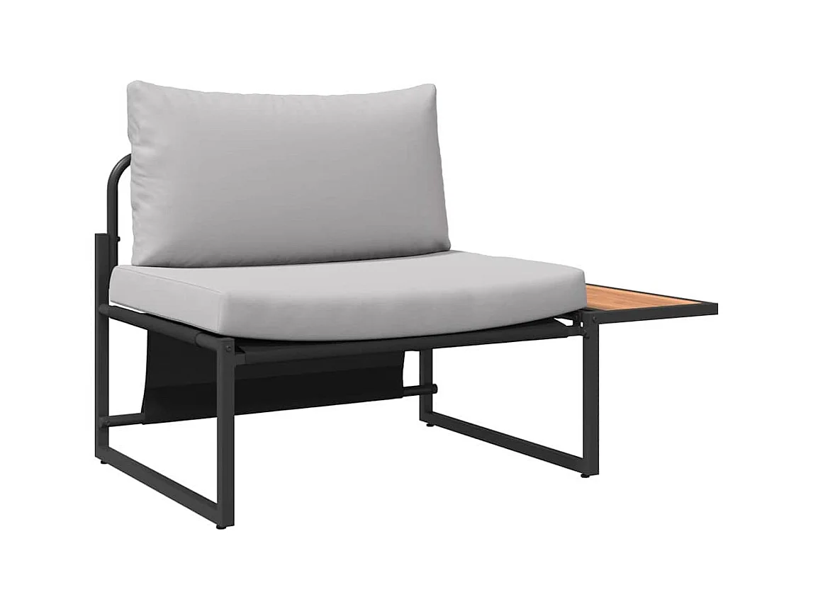 Ensemble de salle à manger pour jardin 2 pcs Gris clair Acier