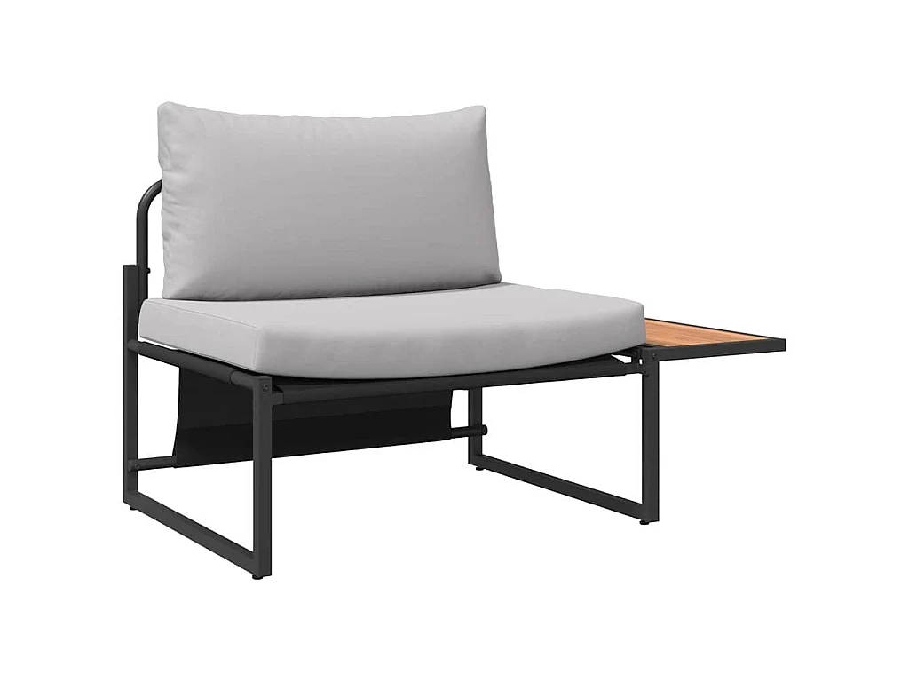 Mobilier de Patio en Acier 2 pcs Gris clair Acier