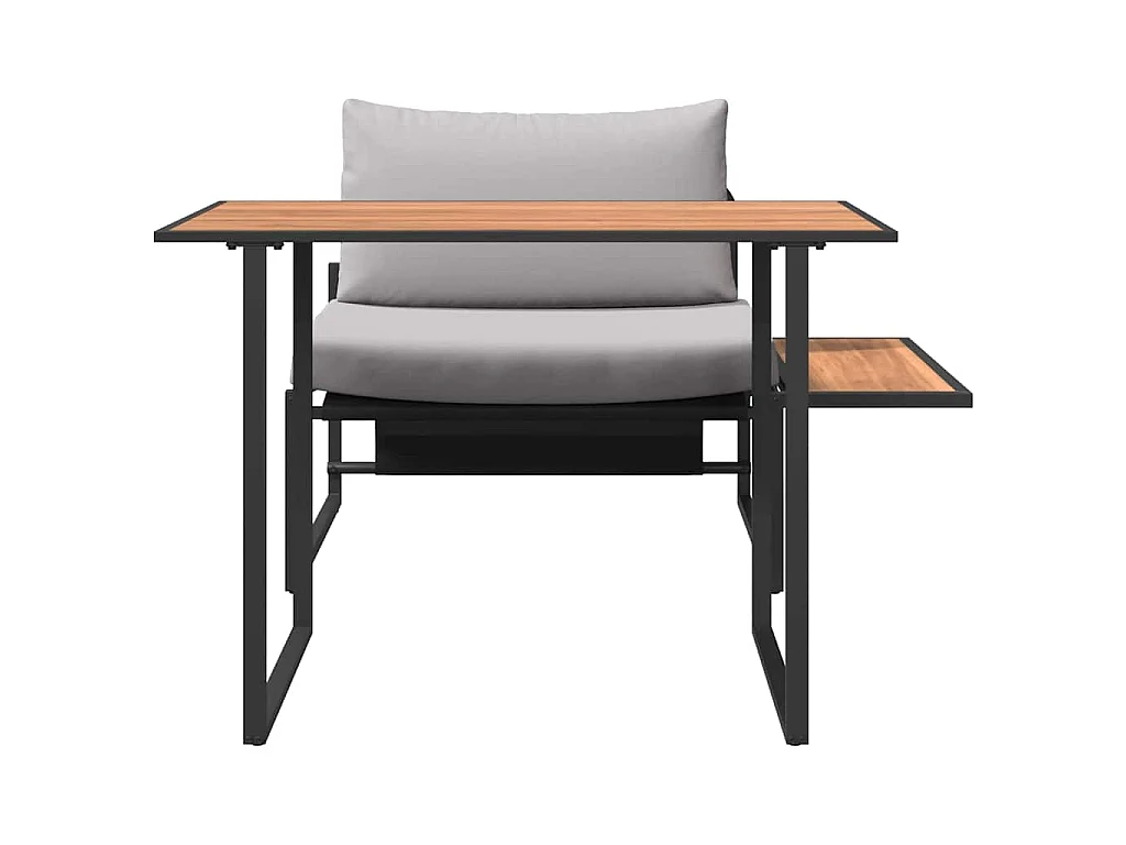 Mobilier de Patio en Acier 2 pcs Gris clair Acier