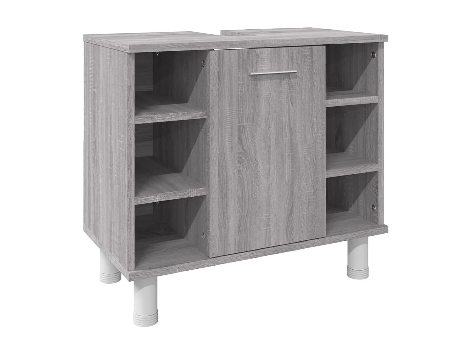 Set de muebles de baño 3 pzas madera contrachapada gris sonoma