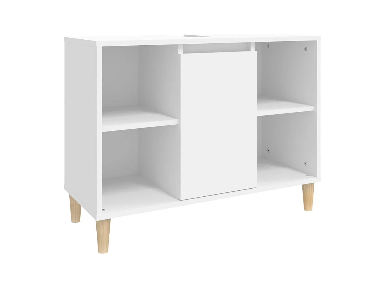 Ensemble de meubles salle de bain 3 pcs blanc bois d'ingénierie