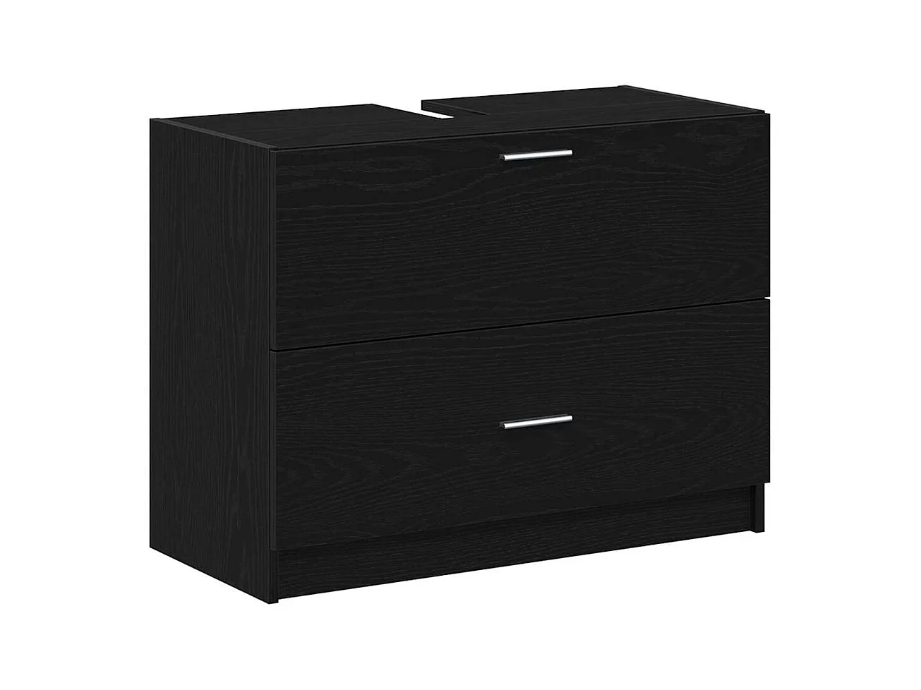 Meuble Sous Évier Chêne noir 78 x 37 x 59 cm Bois d'ingénierie