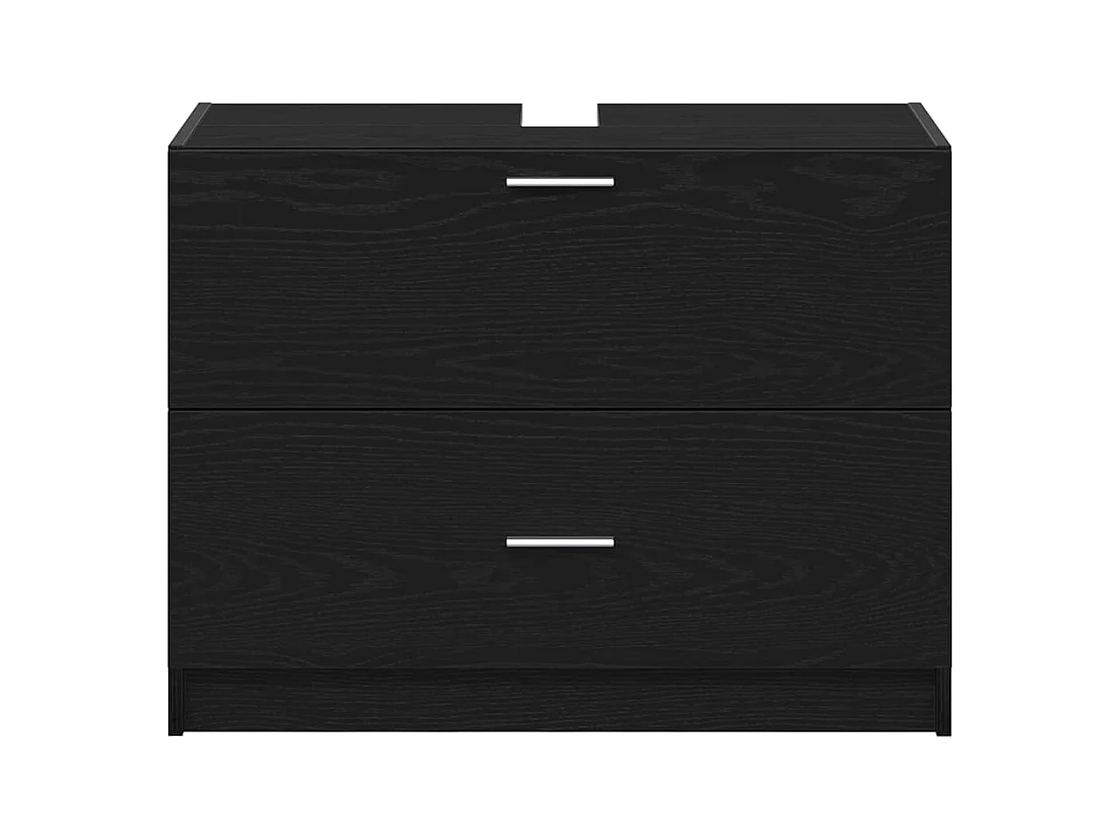 Meuble Sous Évier Chêne noir 78 x 37 x 59 cm Bois d'ingénierie