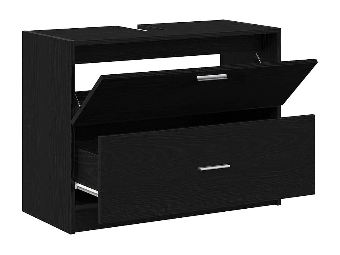 Mobile da Bagno Rovere Nero 78 x 37 x 59 cm Legno multistrato