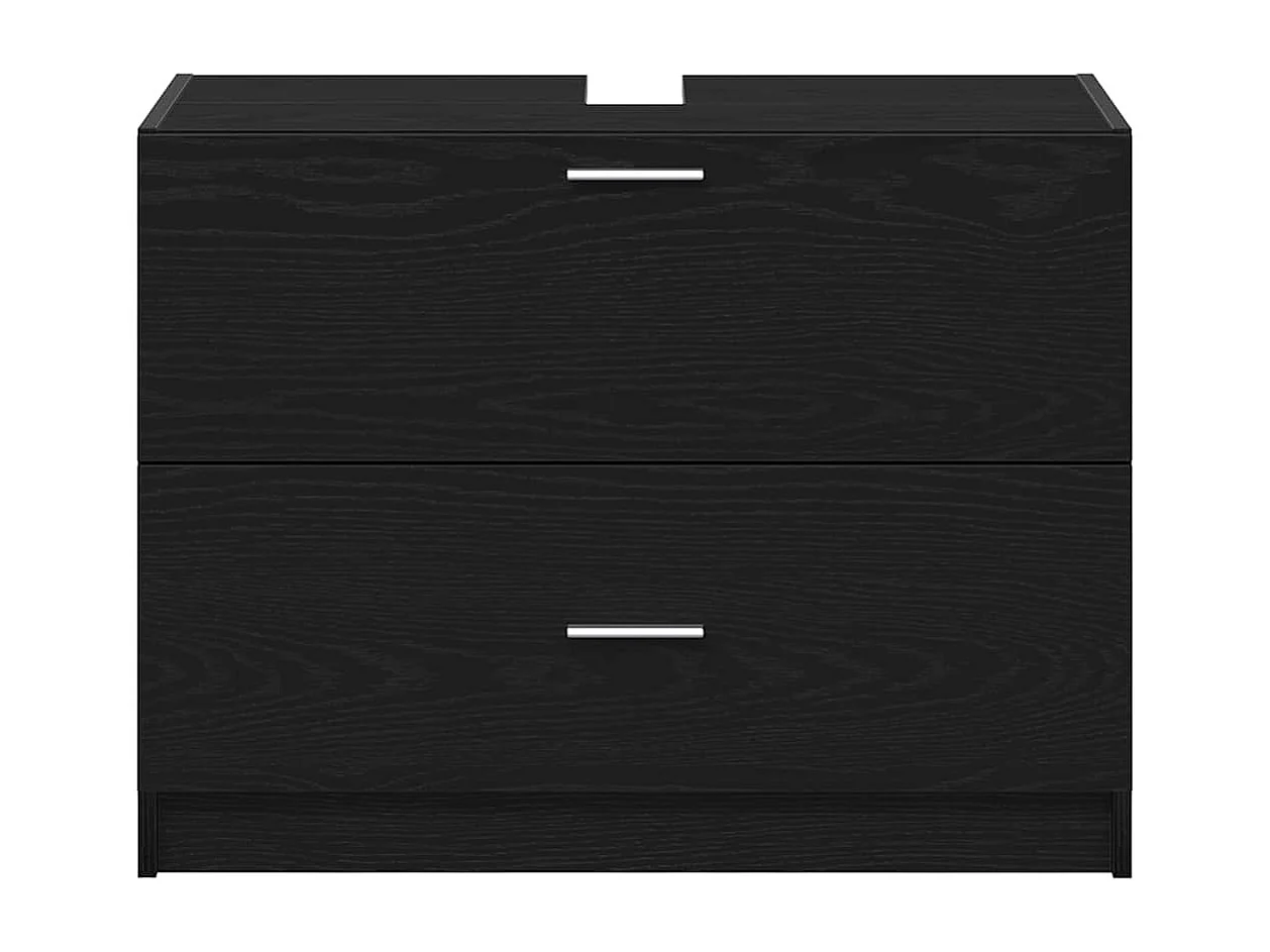 Mobile da Bagno Rovere Nero 78 x 37 x 59 cm Legno multistrato