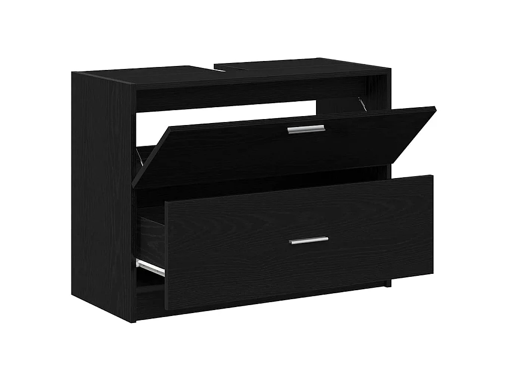 Mobile da Bagno Rovere Nero 78 x 37 x 59 cm Legno multistrato