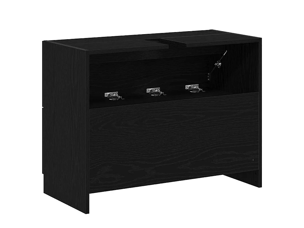 Mobile da Bagno Rovere Nero 78 x 37 x 59 cm Legno multistrato