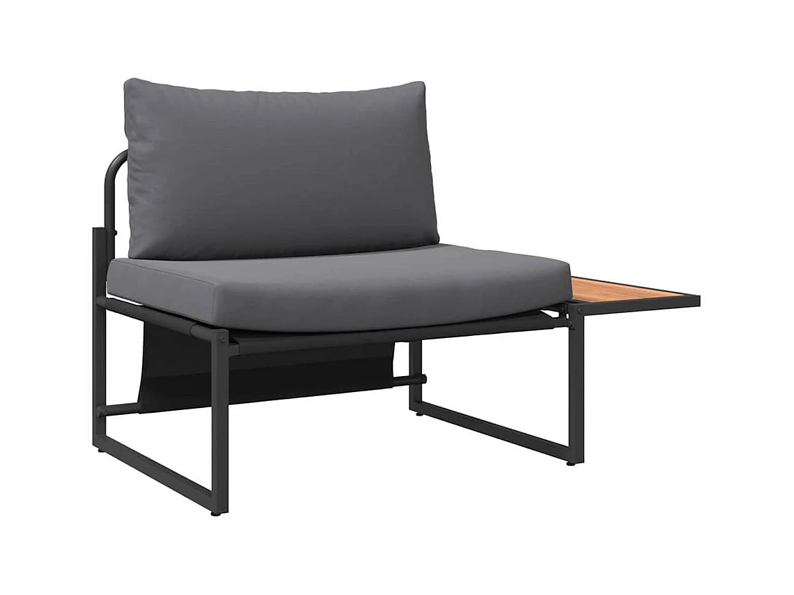 Ensemble de salle à manger pour jardin 3 pcs Anthracite Acier