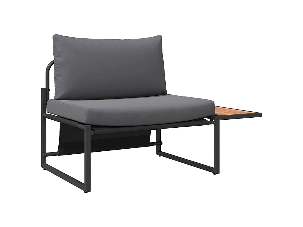 Conjunto de Jantar para Jardim 3 pcs Antracite Aço