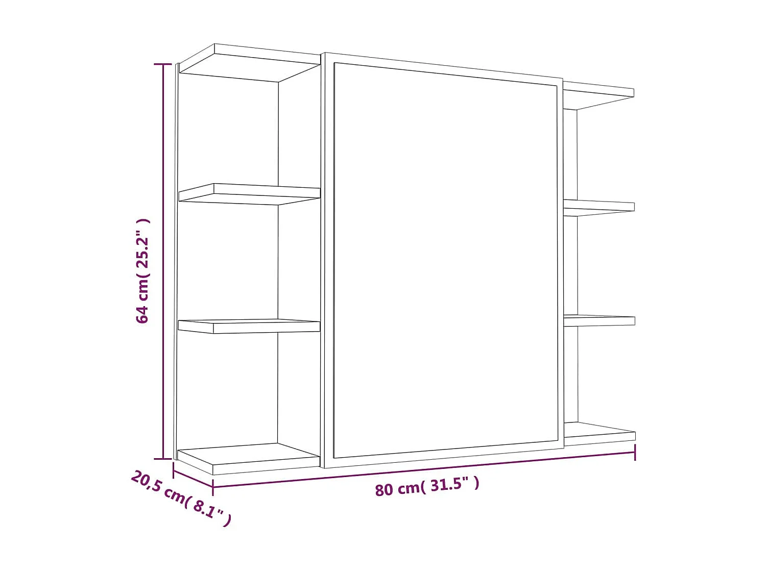 Set Mobili da Bagno 3 pz Rovere Fumo in Legno Multistrato