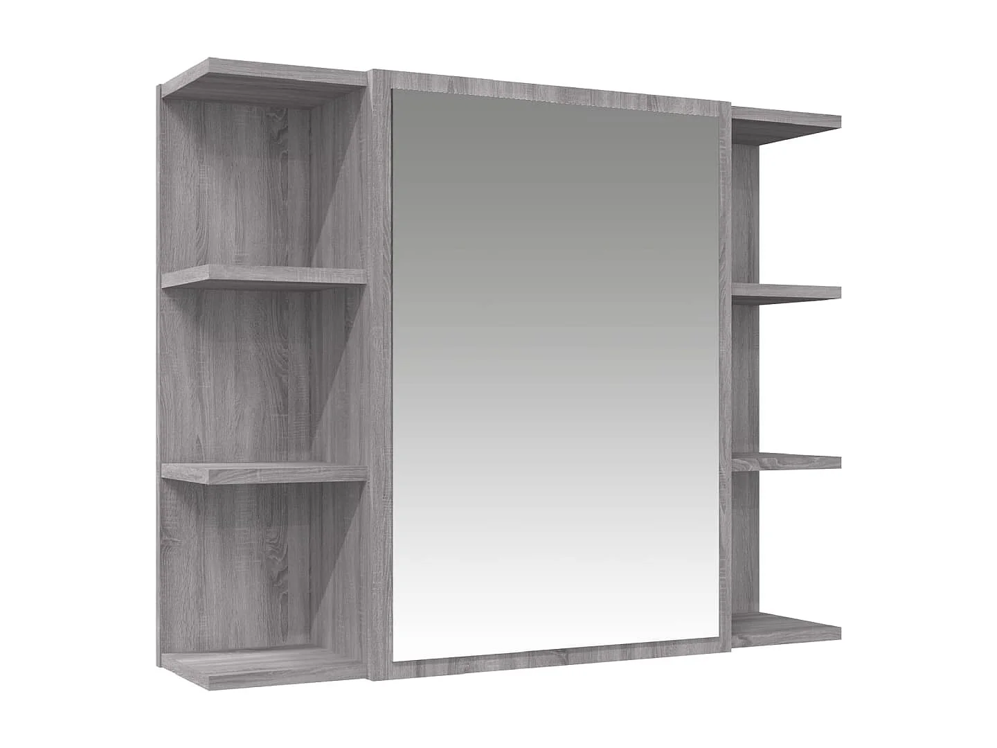 Set Mobili da Bagno 3 pz Grigio Sonoma in Legno Multistrato