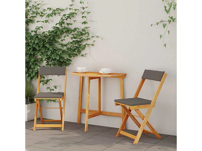 Bistrogarnitur 3 pcs Braun Akazie Massivholz