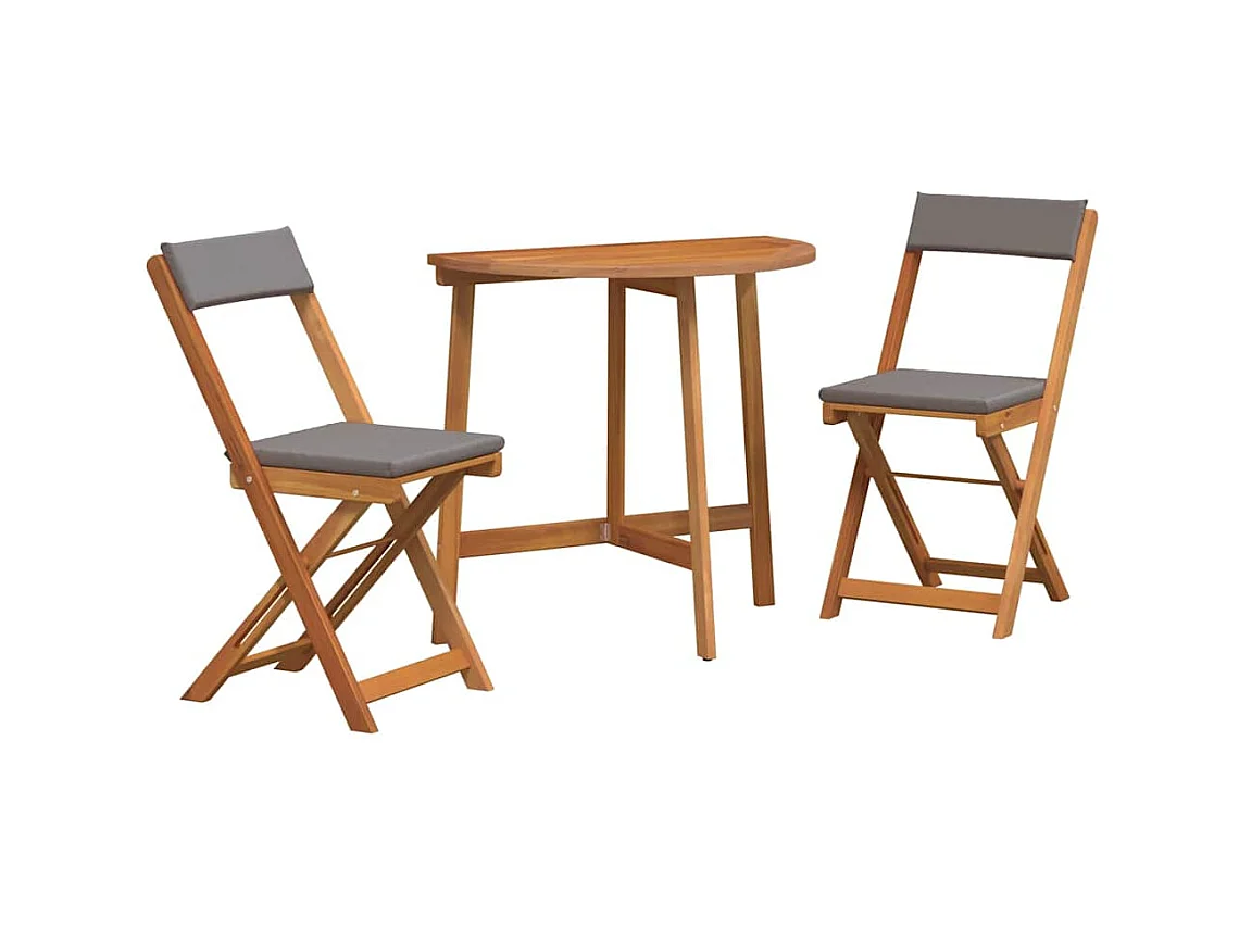 Bistrogarnitur 3 pcs Braun Akazie Massivholz