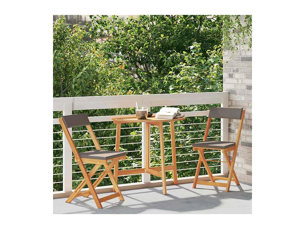 Bistrogarnitur 3 pcs Braun Akazie Massivholz