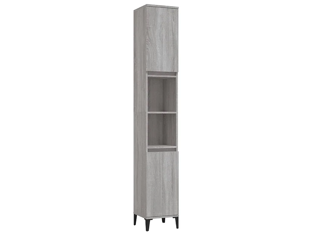 Ensemble d'armoires de salle de bain 3 pcs sonoma gris