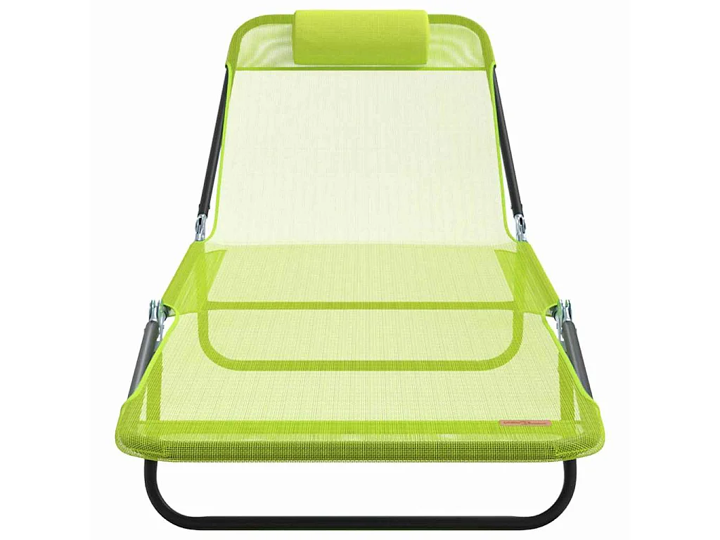 Chaise longue pliante Vert 182 x 55 x 85,5 cm Textilène
