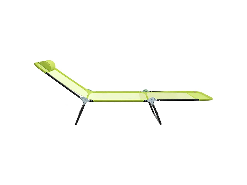 Chaise longue pliante Vert 182 x 55 x 85,5 cm Textilène