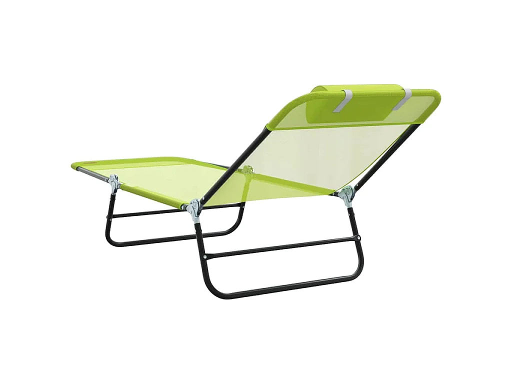 Chaise longue pliante Vert 182 x 55 x 85,5 cm Textilène