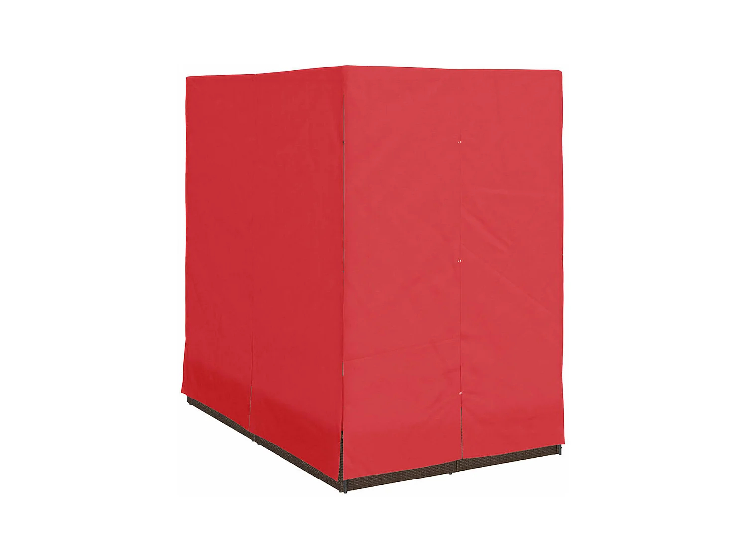 Lettino doppi con Tetto Marrone 205 x 129 x 200 cm Rattan PE