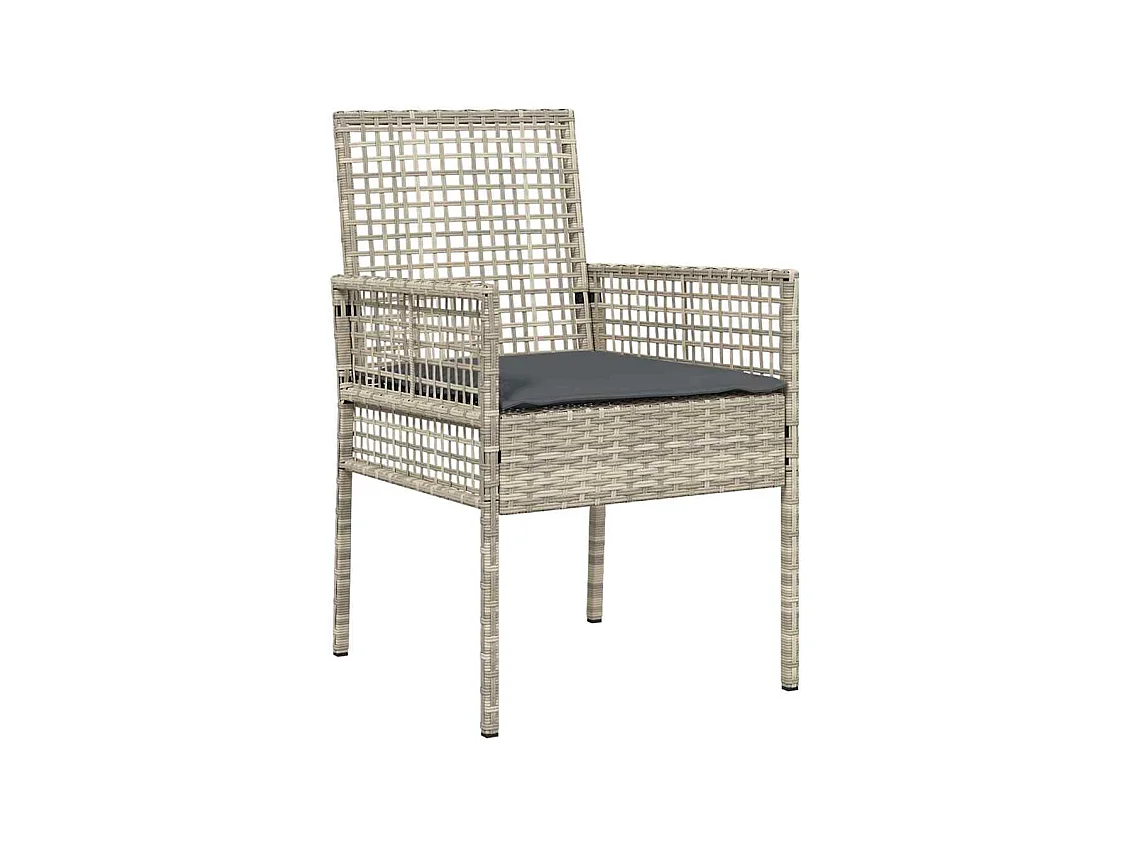 Ensemble de salle à manger pour jardin 3 pcs Gris clair