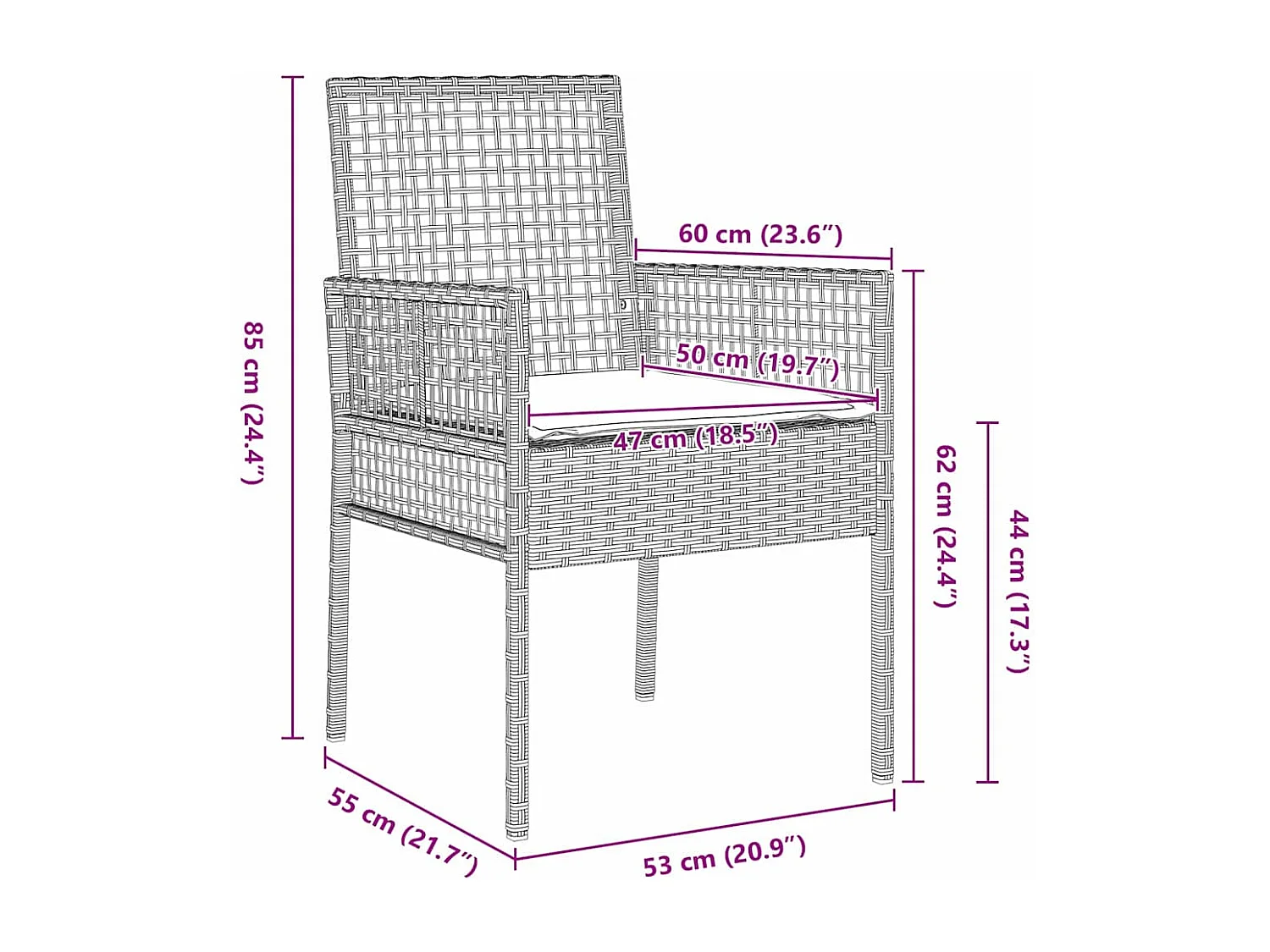 Ensemble de salle à manger pour jardin 3 pcs Gris clair