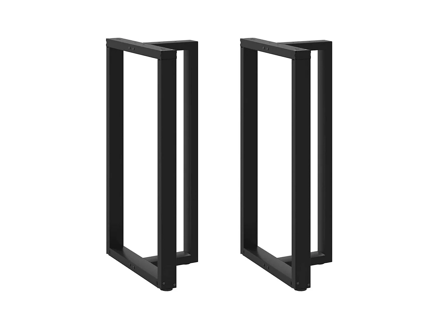 Pieds de table de bar en forme de T, 2 pièces, noir, 60 x 35 x (110-111) cm, acier