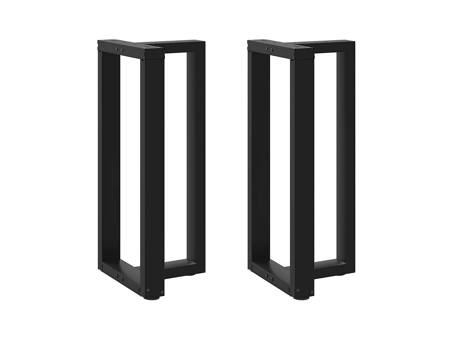 Bartischbeine T-Form 2 Stk. Schwarz 50x35x(90-91) cm Stahl