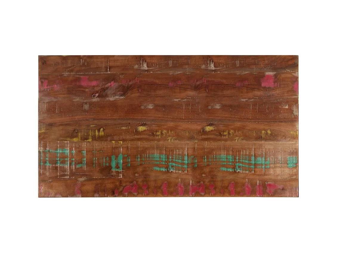 Tischplatte 100x60x3,8 cm Rechteckig Altholz Massiv