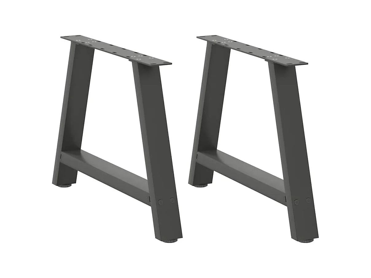 Pieds de table basse en forme de A 2 pièces Anthracite 70 x (42-43) cm Acier