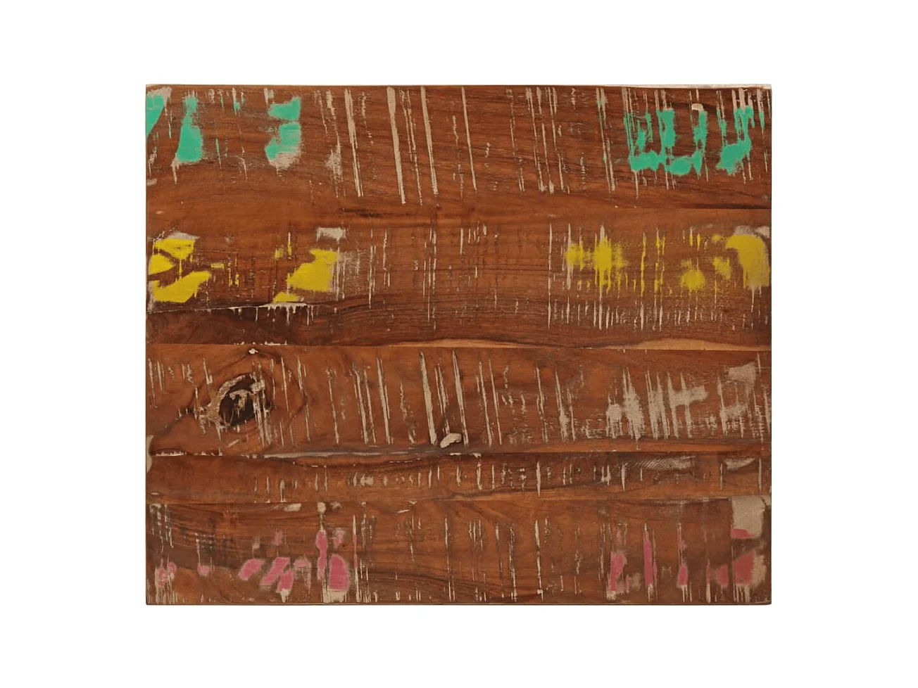 Piano Tavolo 60x50x3,8 cm Rettangolare in Massello di Recupero