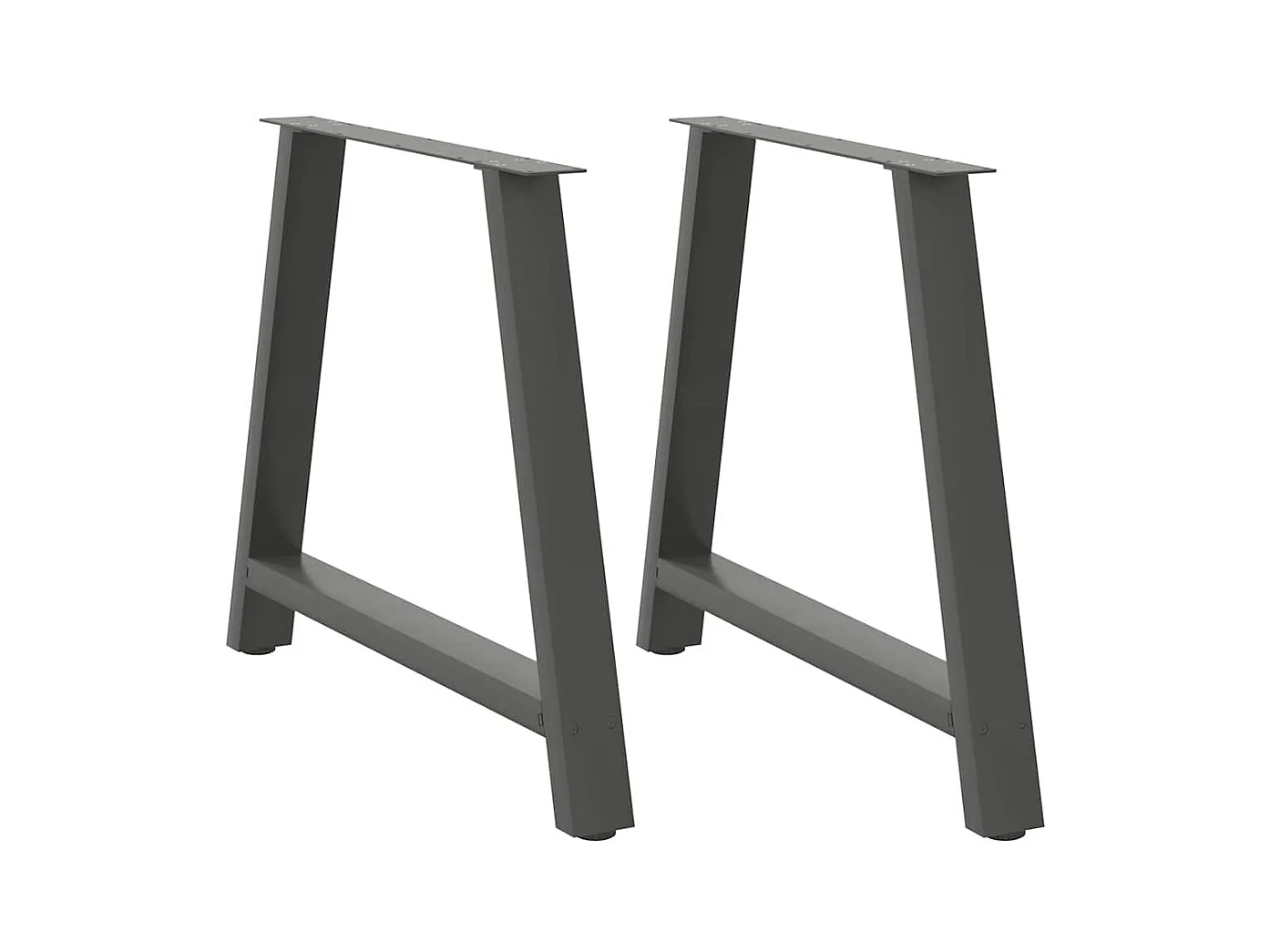 Pieds de table à manger en forme de A 2 pièces Anthracite 100 x (72-73) cm Acier