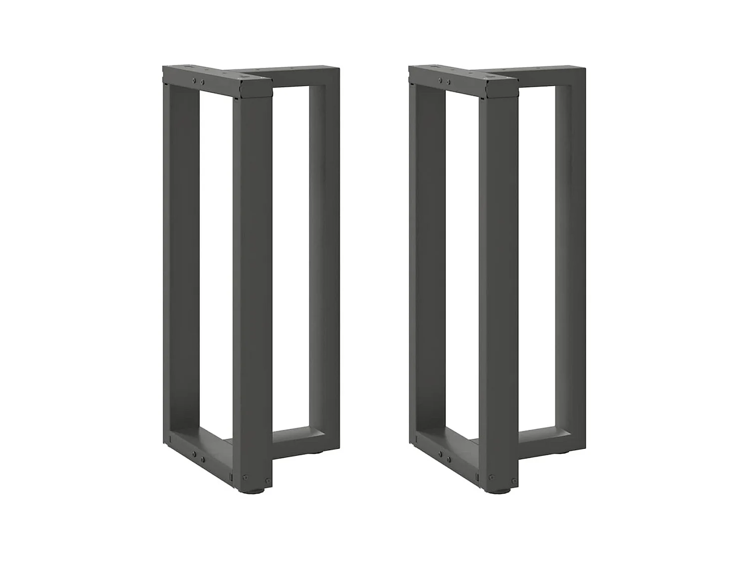 Bartischbeine T-Form 2 Stk. Anthrazit 50x35x(90-91) cm Stahl