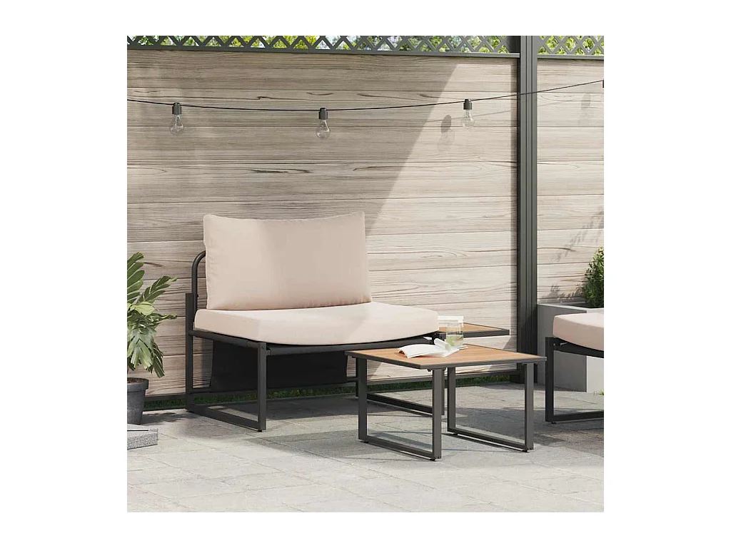 Ensemble de canapé de jardin 2 pcs Taupe Acier