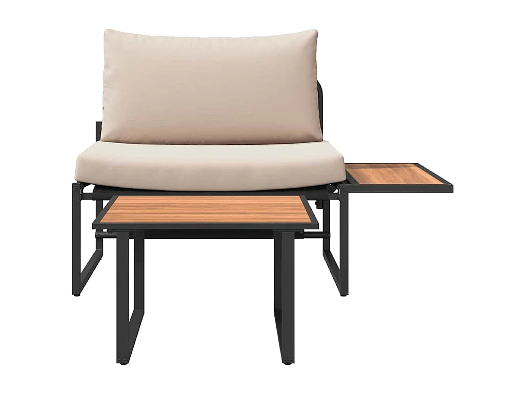 Ensemble de canapé de jardin 2 pcs Taupe Acier