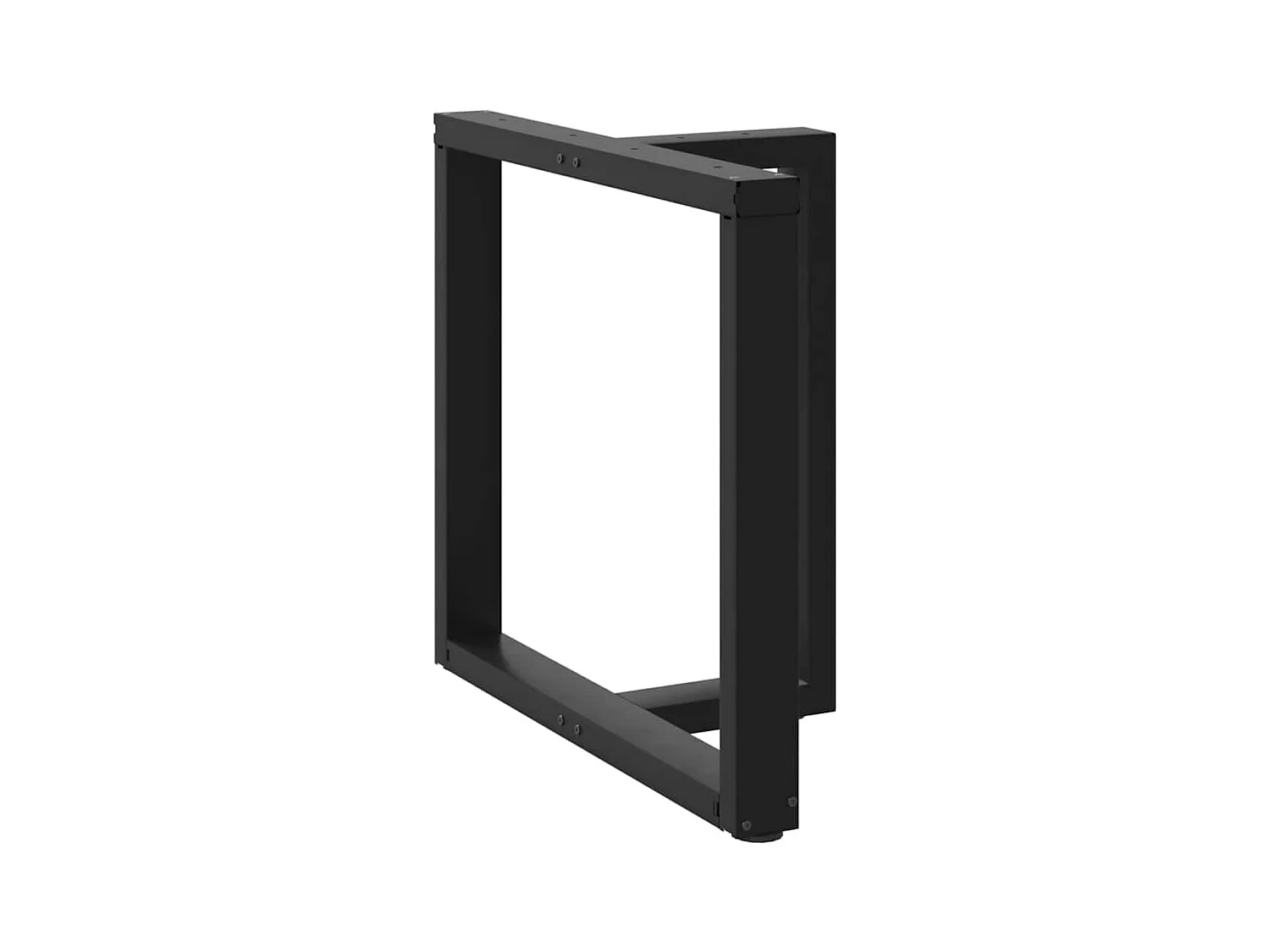 Pieds de table à manger en T, 2 pièces, noir, 70 x 35 x (72-73) cm, acier