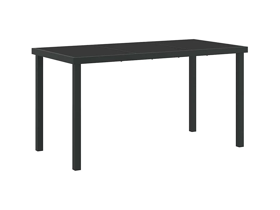 Garten Essgruppe 5 pcs Schwarz Poly-Rattan
