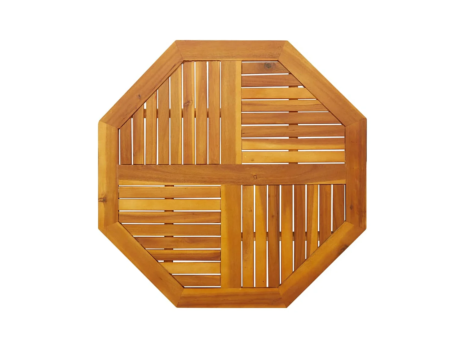 Dessus de table 90x90x2,2 cm octogonal bois massif d'acacia