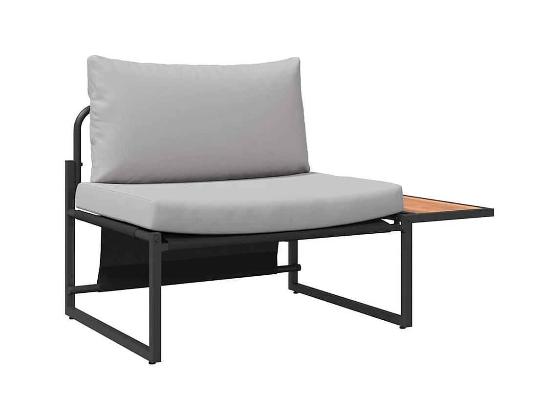 Ensemble de salle à manger pour jardin 3 pcs Gris clair Acier