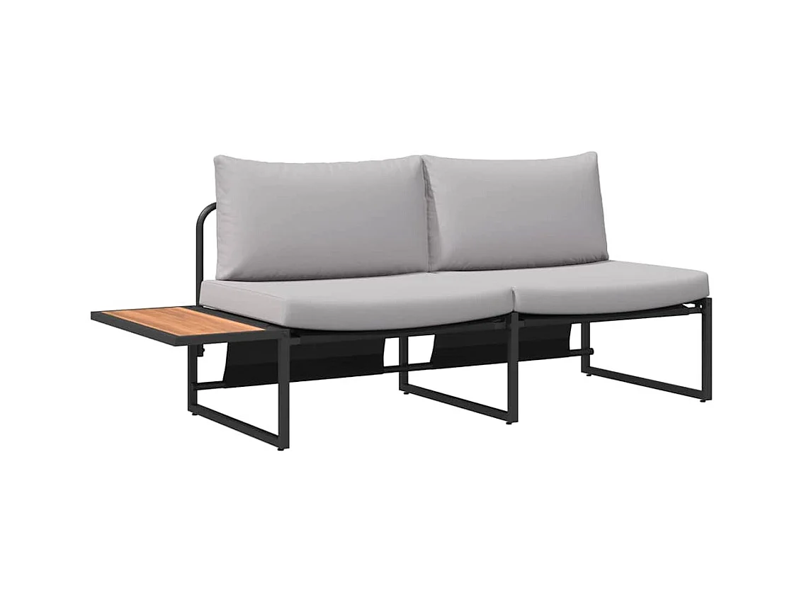 Ensemble de salle à manger pour jardin 3 pcs Gris clair Acier